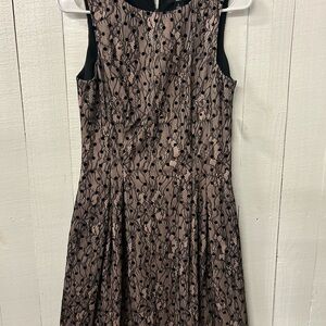 Jason Wu Black and Tan A-Line Midi Dress